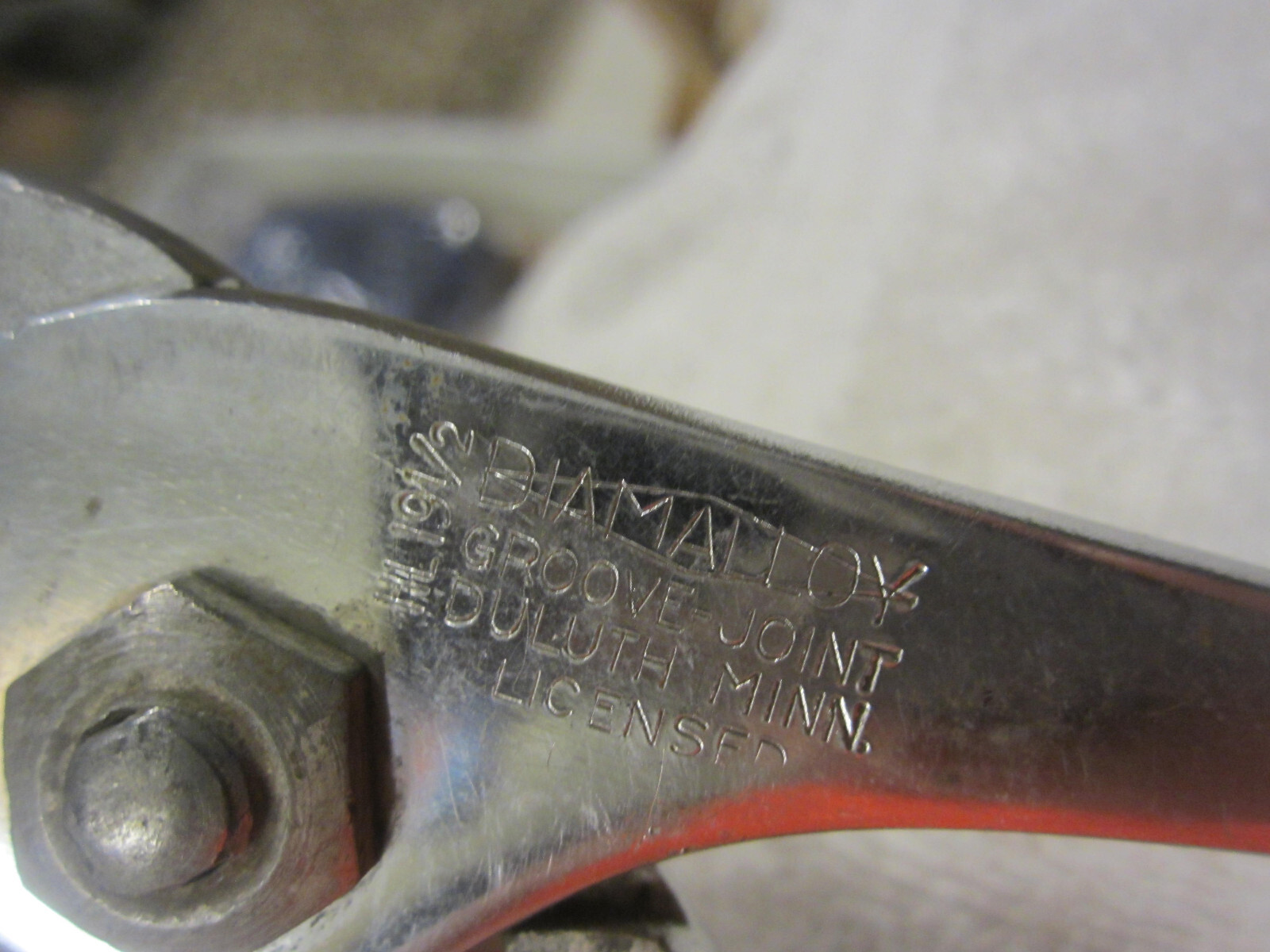 9.5″ adj diamalloy hl19 1/2 diamond duluth MN USA VTG groove joint pliers,tool