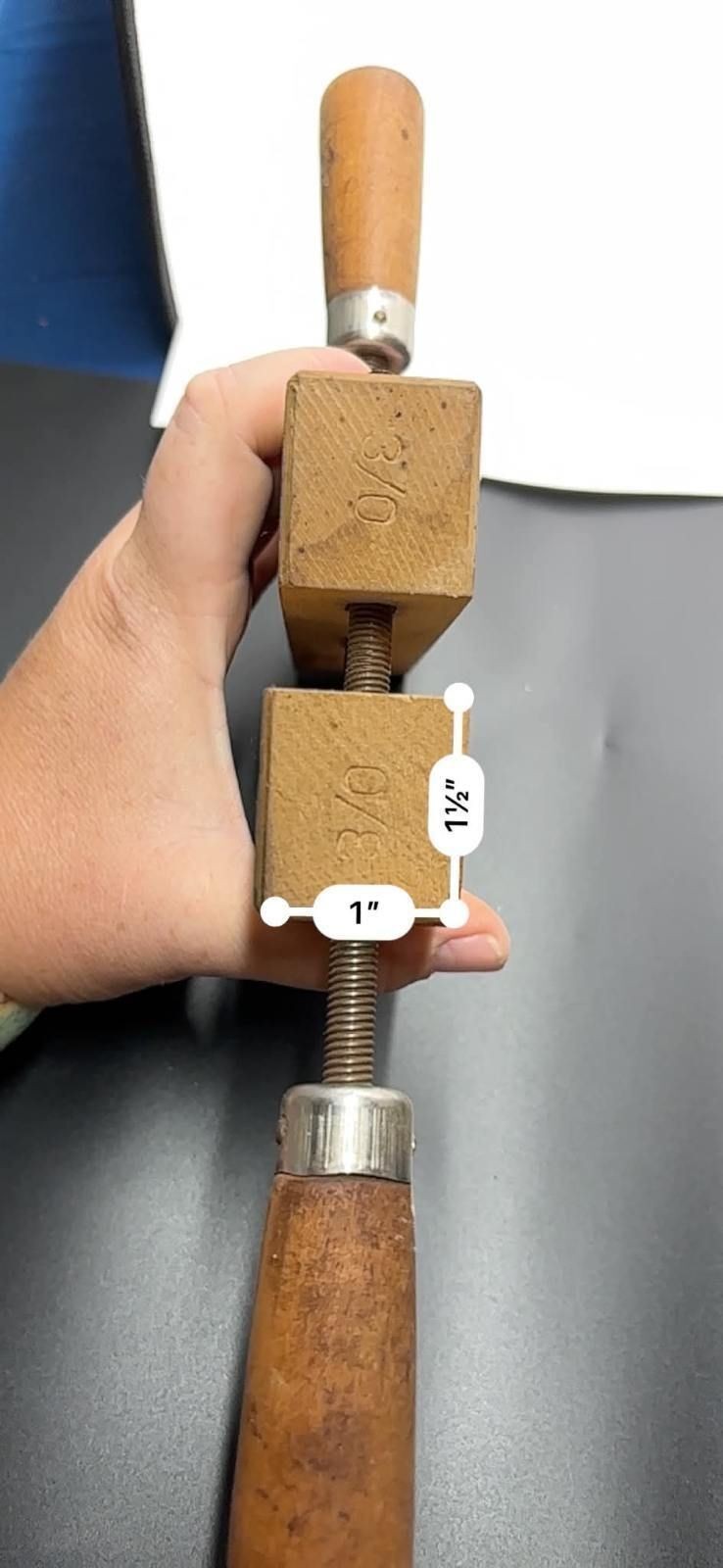 Vintage Jorgensen Wood Handscrew Clamps Set of 4 Adjustable USA Woodworking