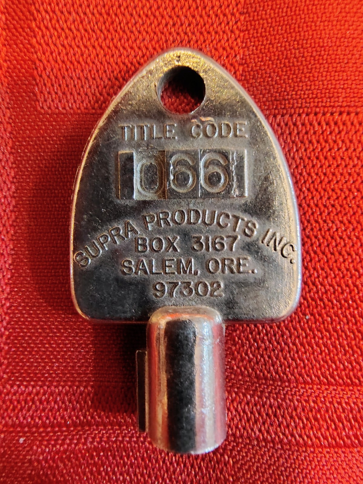 Vintage Supra Products Inc. Title Key Cylinder Tubular Lockbox Title Code 066