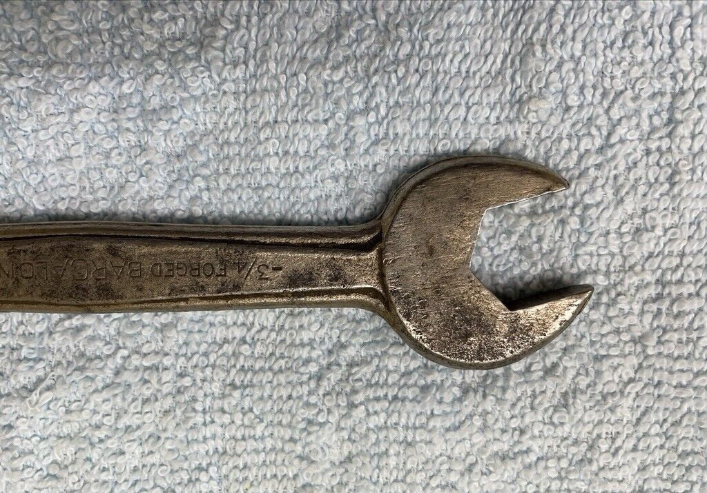 Barcalo wrench vintage open ended 3/4 and 5/8 made in USA forged great shape