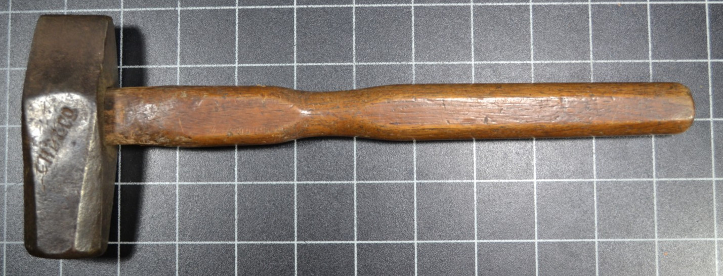 ENGINEERS STRAIGHT PEIN HAMMER – C. H. D. & COMPANY – ALL ORIGINAL – GREAT HANDL