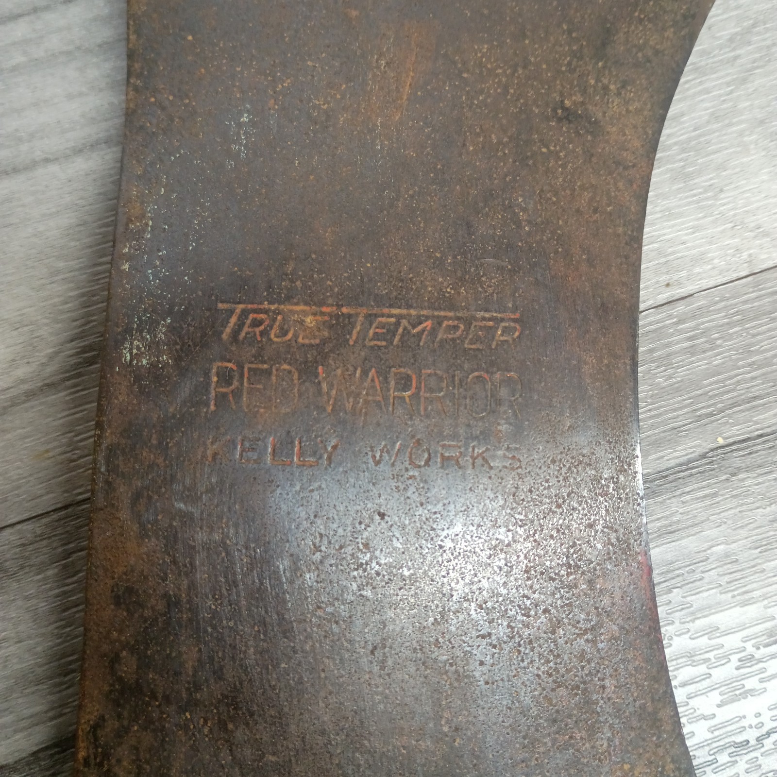 Vintage True Temper Red Warrior Kelly Works Double Bit Axe Head 3lb 7oz
