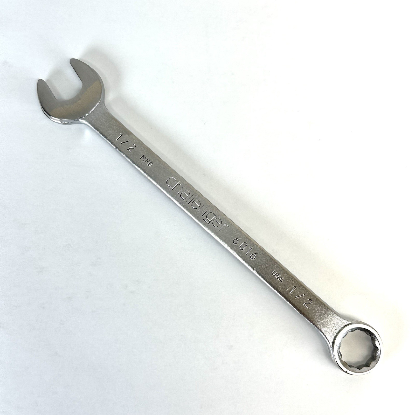 Vintage Challenger 1/2” Combination Wrench No. 6016 12 Pt Box End Made In USA
