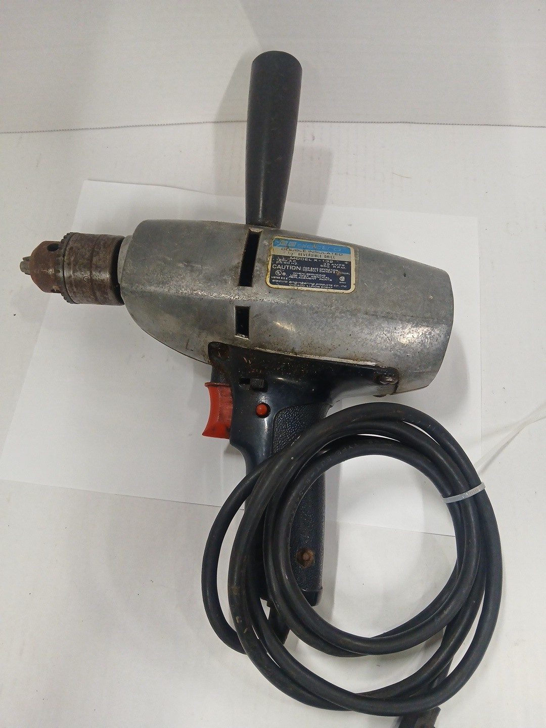 Vintage Electro Brand 1/2″ Reversible Drill X-132 Corded