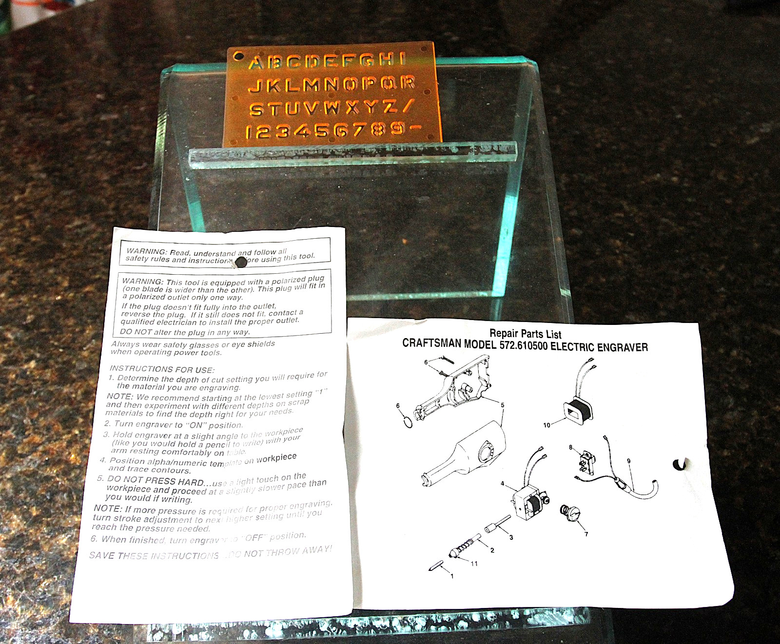 Vintage Sears Craftsman 572.610500 Electric Engraver 120VAC – Tested