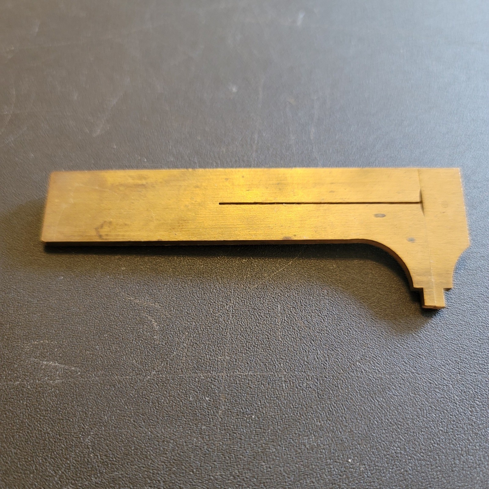 Vintage Stanley Rule No 70 Folding Wood Brass Rules and Brass Slide Caliper Set