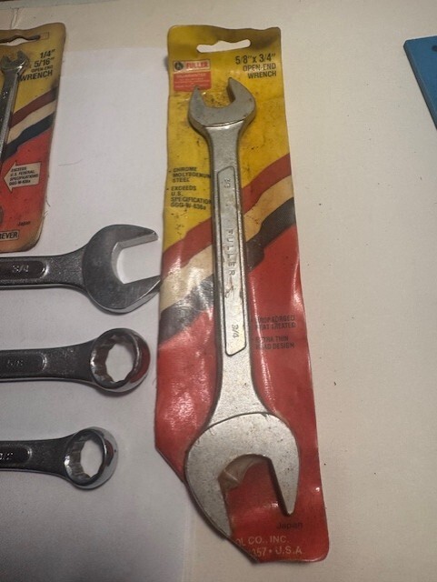 NEW / OLD STOCK – JAPAN QUALITY STEEL – LOT OF 5 VINTAGE FULLER WRENCHES