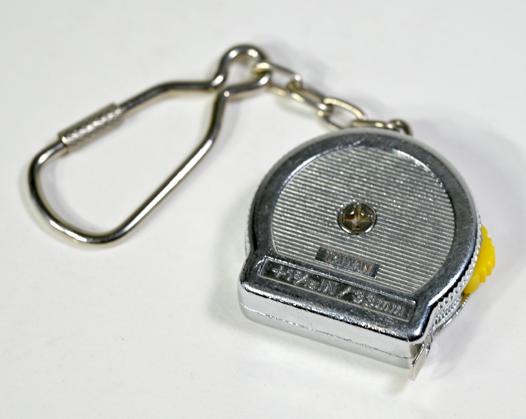 Vintage Mini Measuring Tape Key Chain Pay & Pak Powertape Working 3 Feet