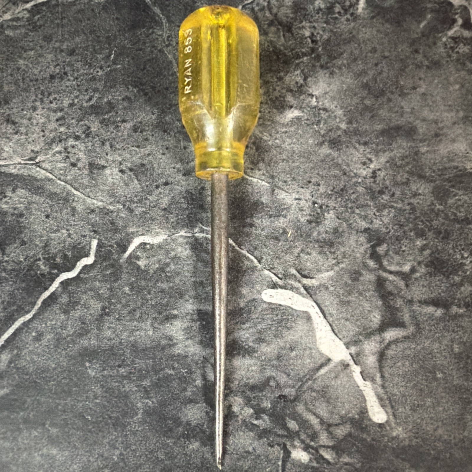 Vintage Scratch Awl Scribe Amber Acetate Handle