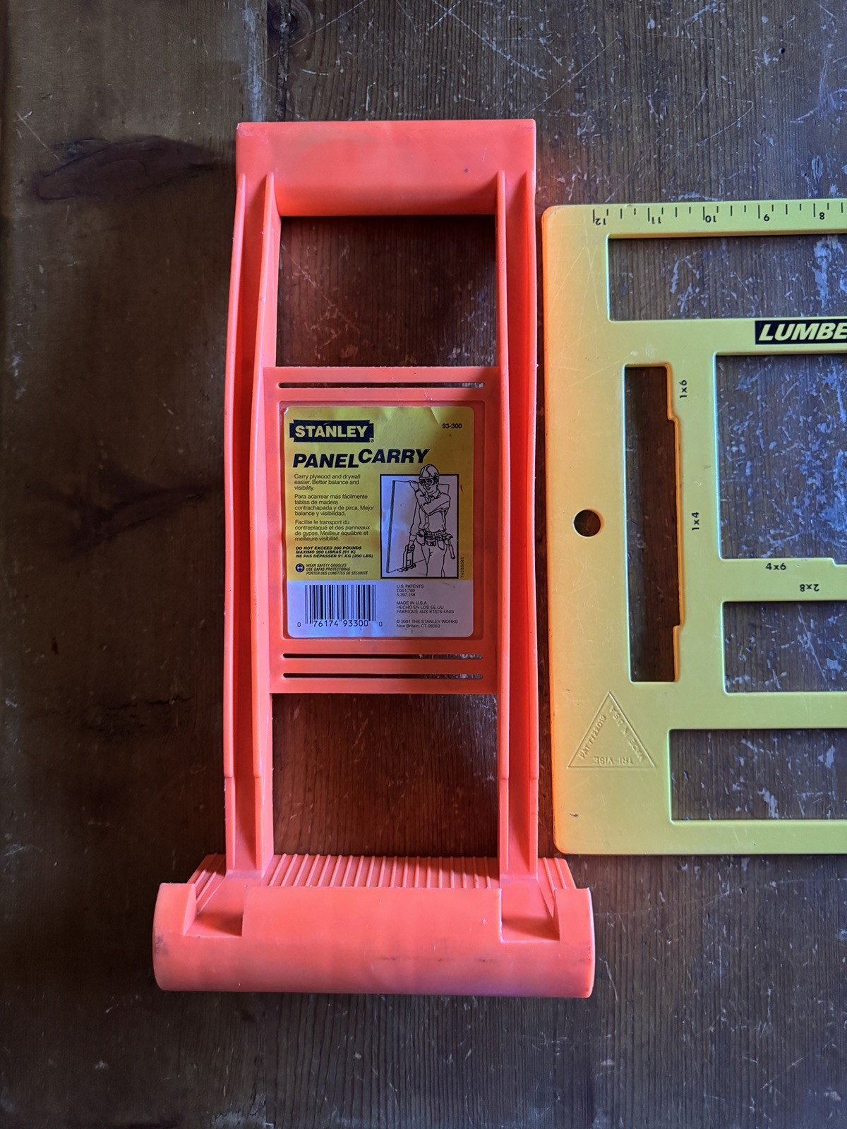 LumberLok Vise Framing Layout Tool + Stanley Panel Carry 2 Pc Set USA Carpenter
