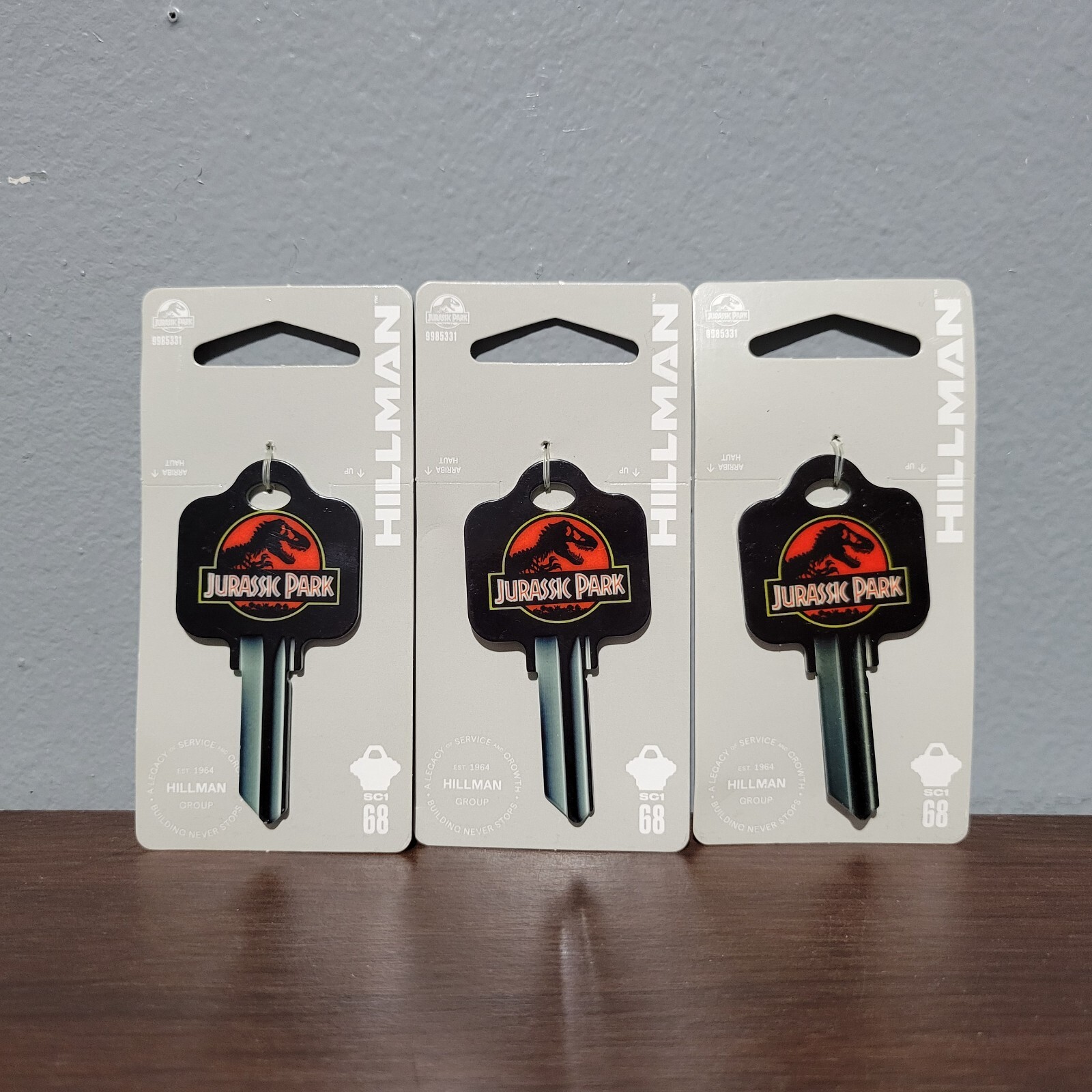 💥 3x Jurassic Park Limited Edition Oversized SC1 Uncut Blank Hillman House Key