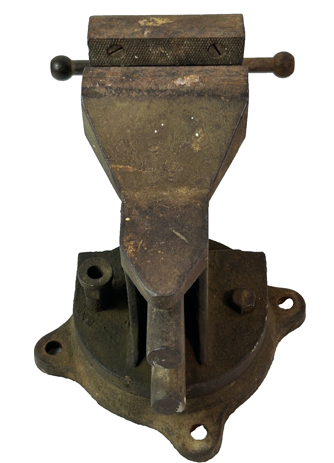 Antique Vintage 3 Bolt 3.5″ (3 1/2″) Bench Vise Barn Fresh Find – No Makers Mark