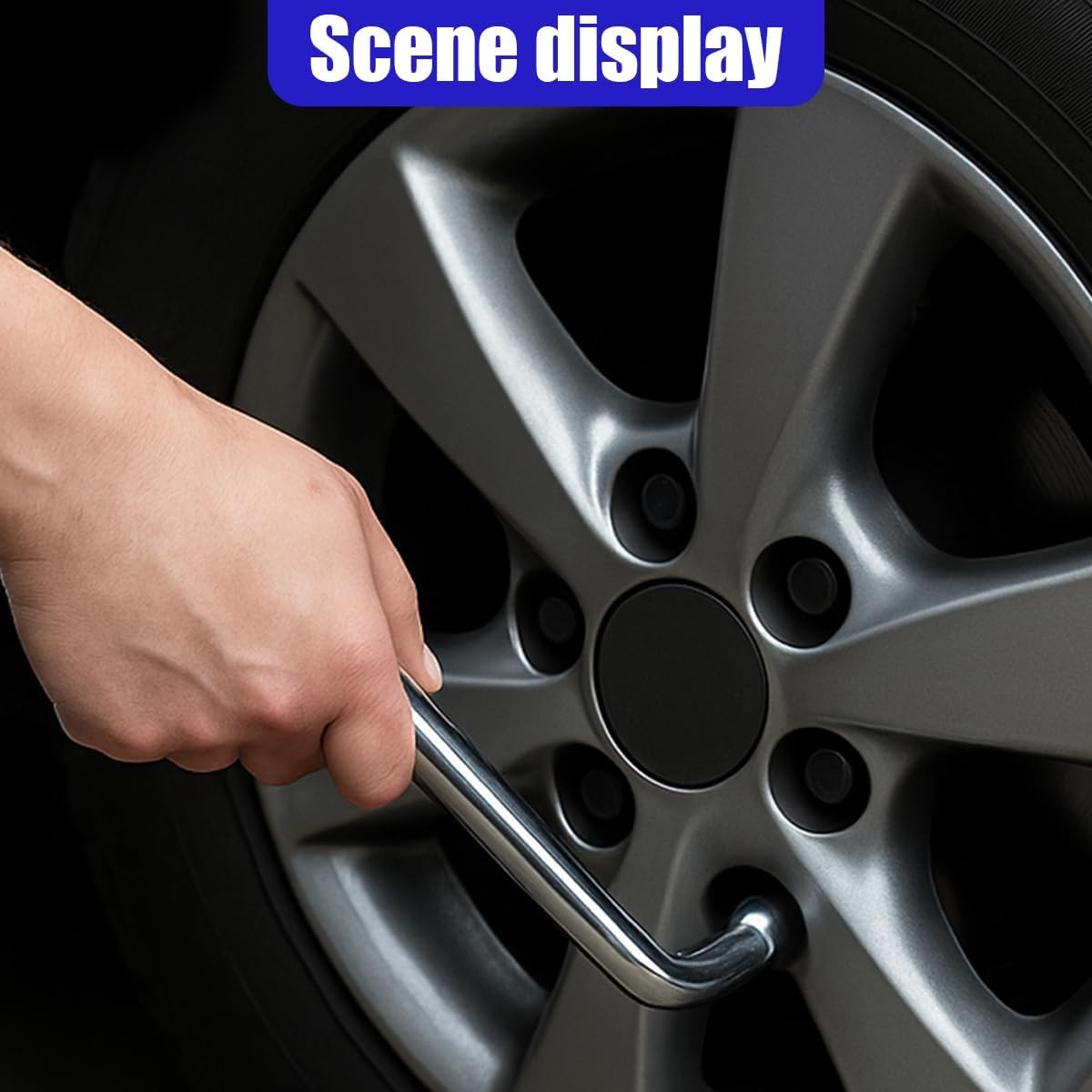 19mm Car Spare Tire Lug Wrench, L Type Automotive Tire Replacement Tool with …
