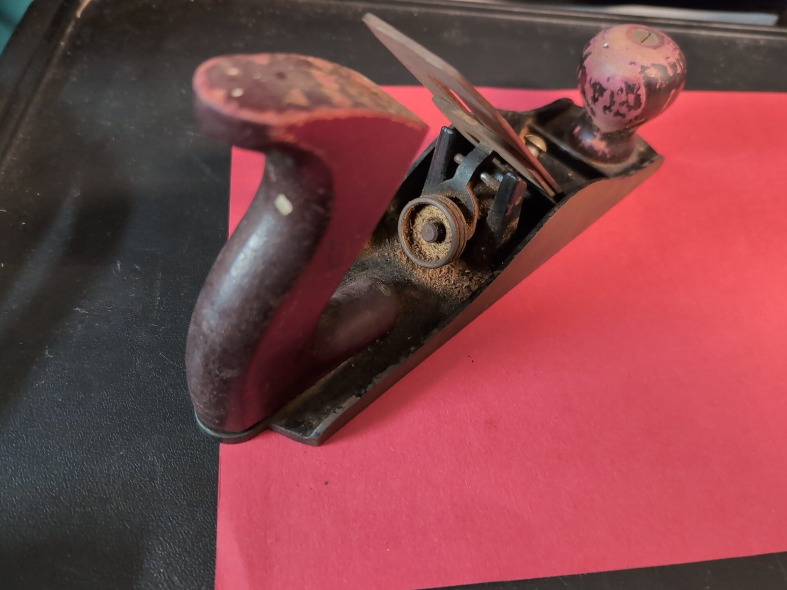 Vintage 9” Unbranded Tool Steel Wood Plane Made USA Rustic Restoration Project