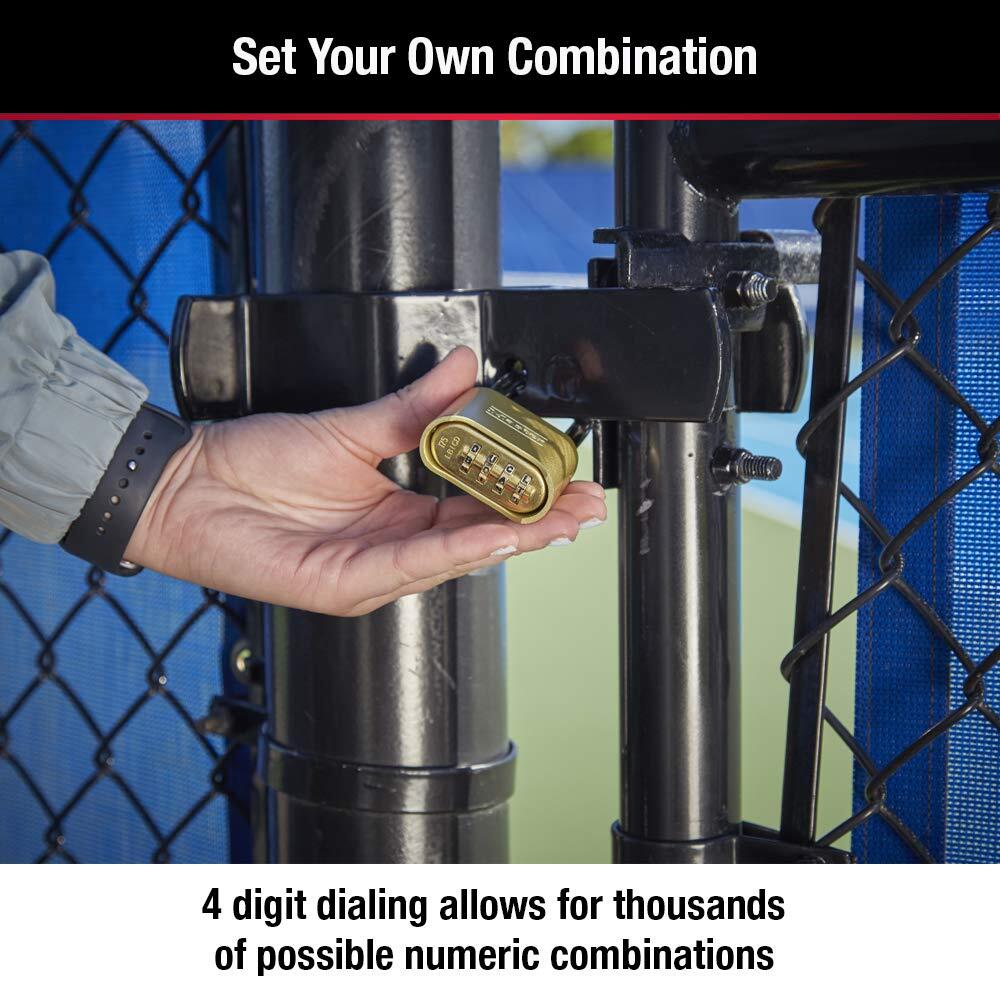 2 Pack Gold Combination Padlocks Weather Resistant Indoor Outdoor Use