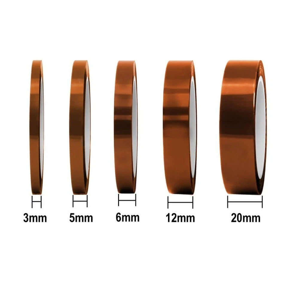 High Temperature Masking Tape for Powder Coating 5 Pcs Multi Sizes Heat Up 280