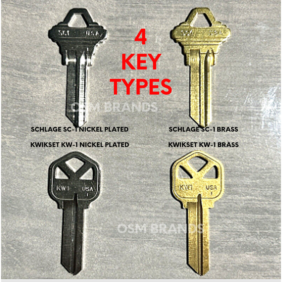 40 SCHLAGE SC-1 KWIKSET KW-1 House Key Blanks🔑RETAIL READY 10 PACKS-RESALE