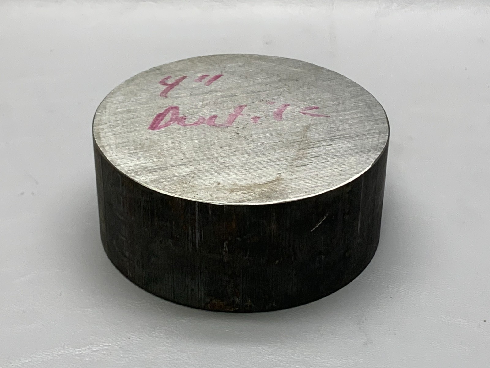 1-3/4″ Thick 4-1/8″ Dia Ductile Raw Steel Bench Block Blacksmith Hot Cut Plate