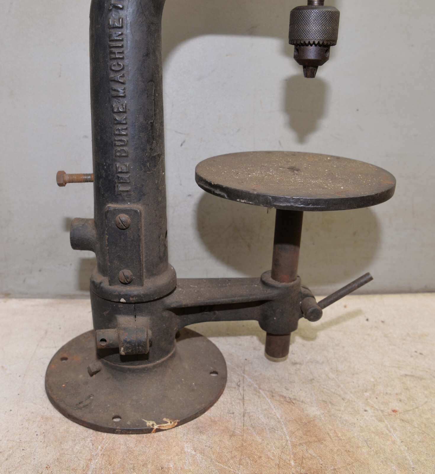 Antique Burke Tool Co watch maker drill press bench top gunsmith collectible