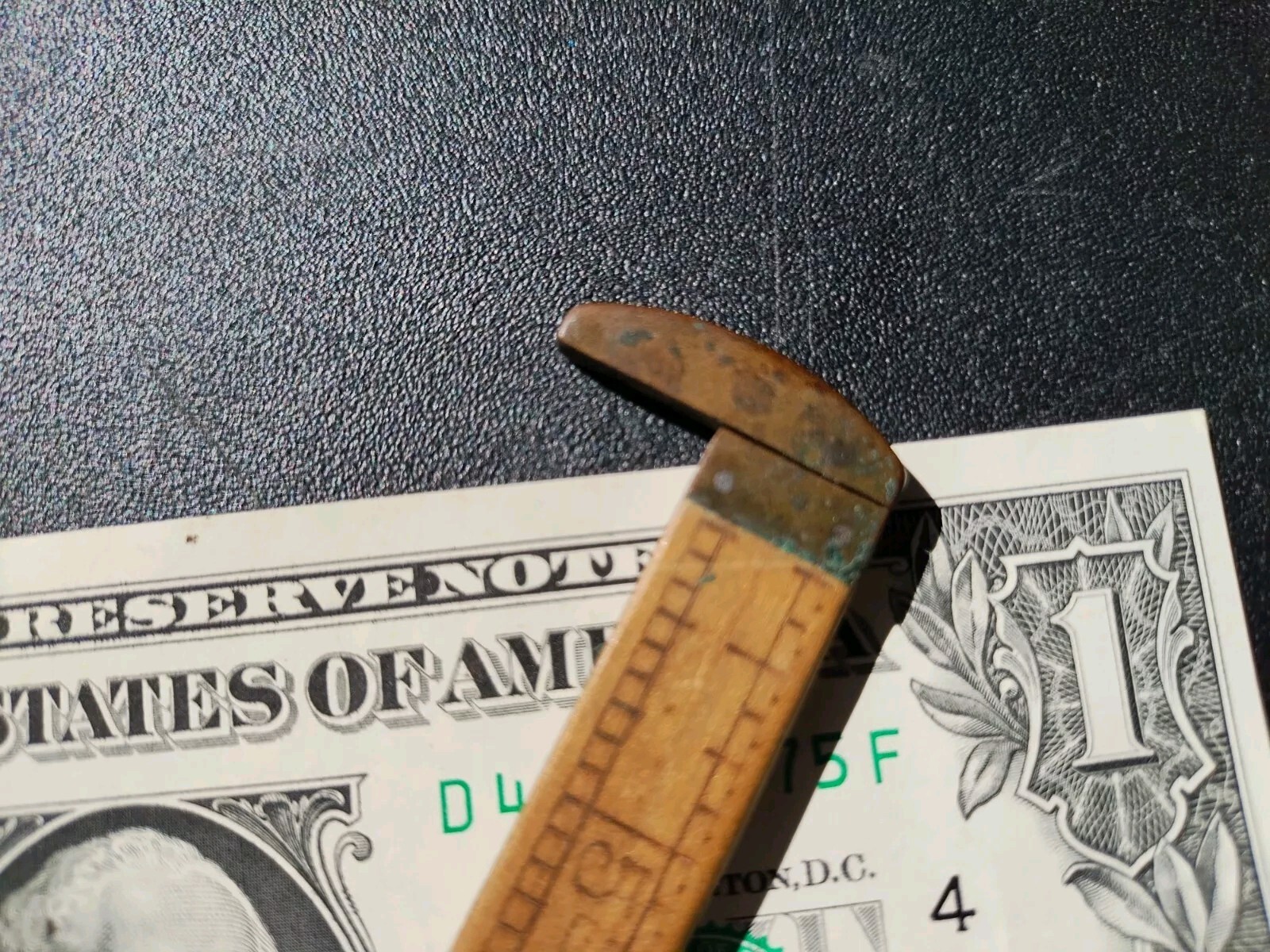 Antique LUFKIN No 171 Wood & Brass Folding Ruler Rule