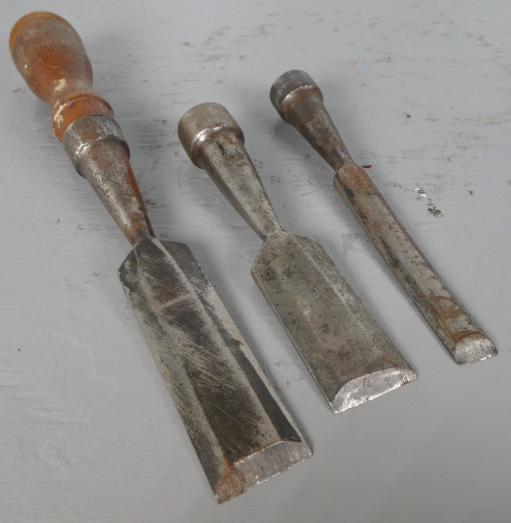 Vintage EC Simmons KEEN KUTTER 3 Piece Cabinetmaker’s Socket Chisel Set