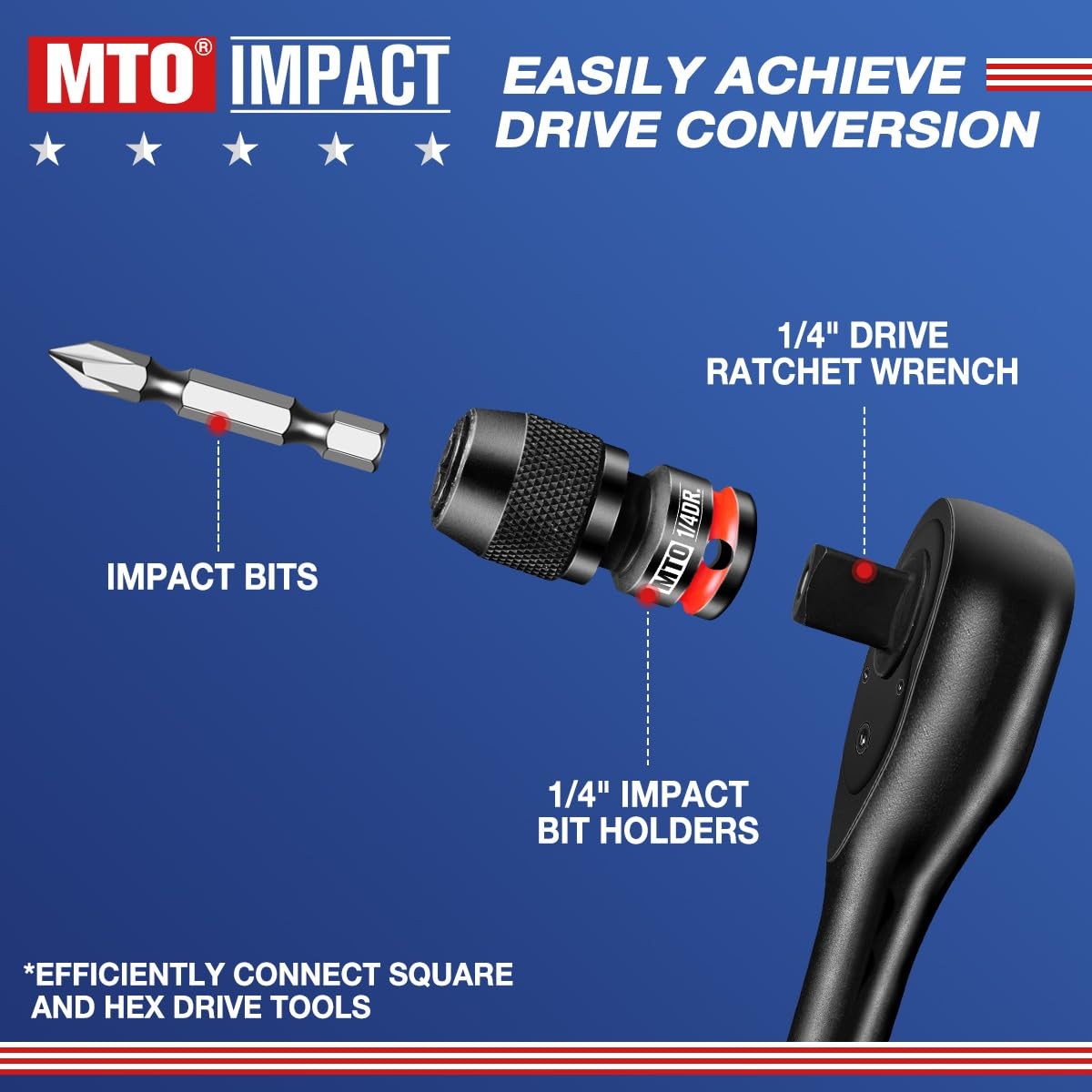 1/4 Drive Quick Release Impact Hex Socket Adapter for Impact Driver