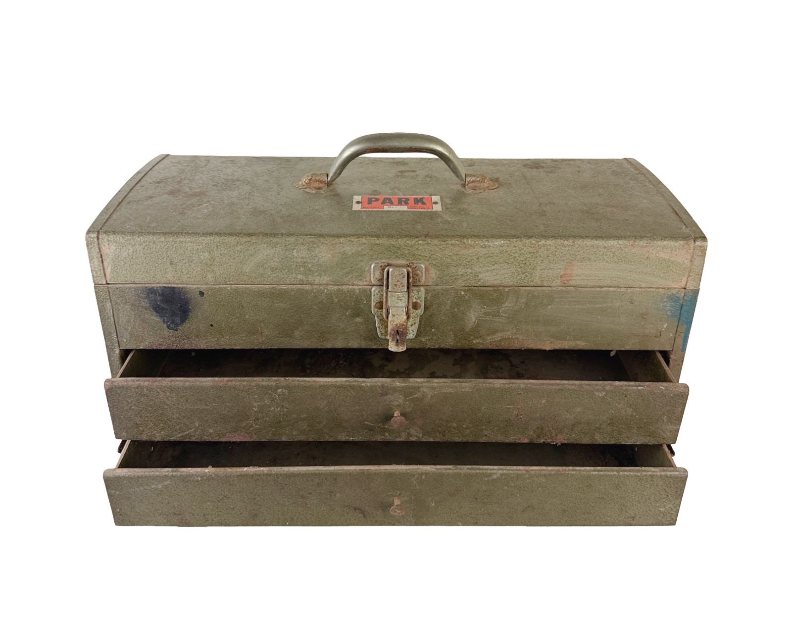 Vtg Park Mfg Co. 2 Drawer Steel Machinist’s / Mechanic’s Tool Box Model 86676