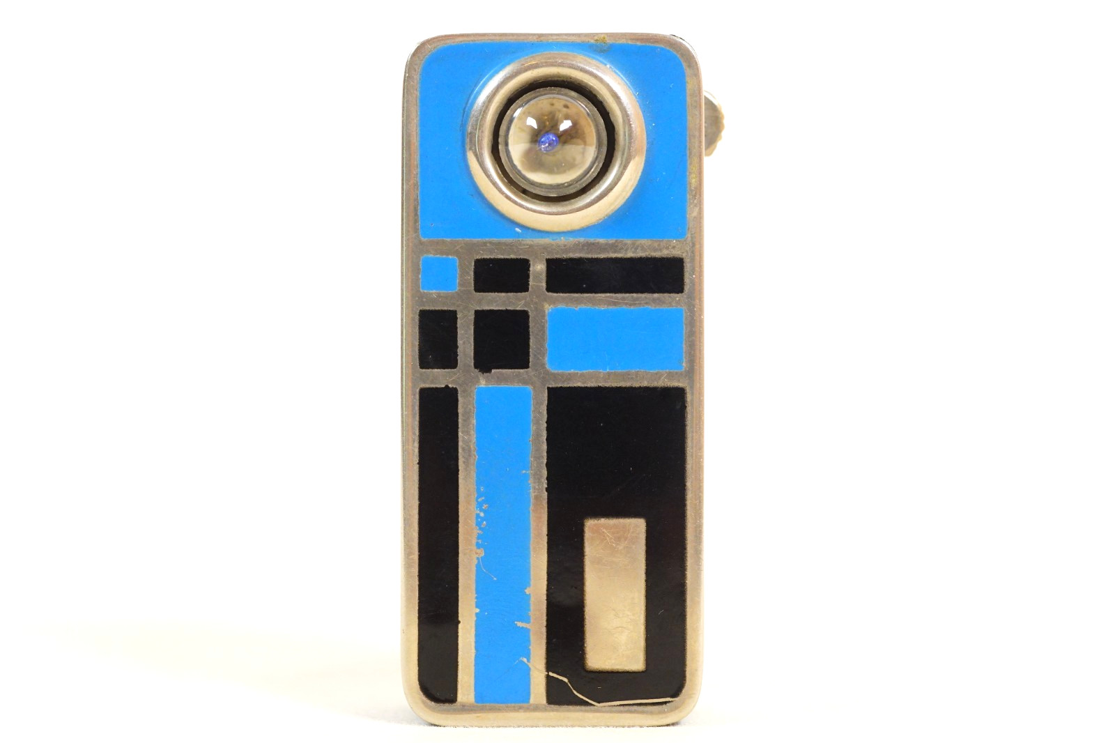 Allbright Flashlight Art Deco Enameled Pocket Purse Flash Light 1930s RARE!
