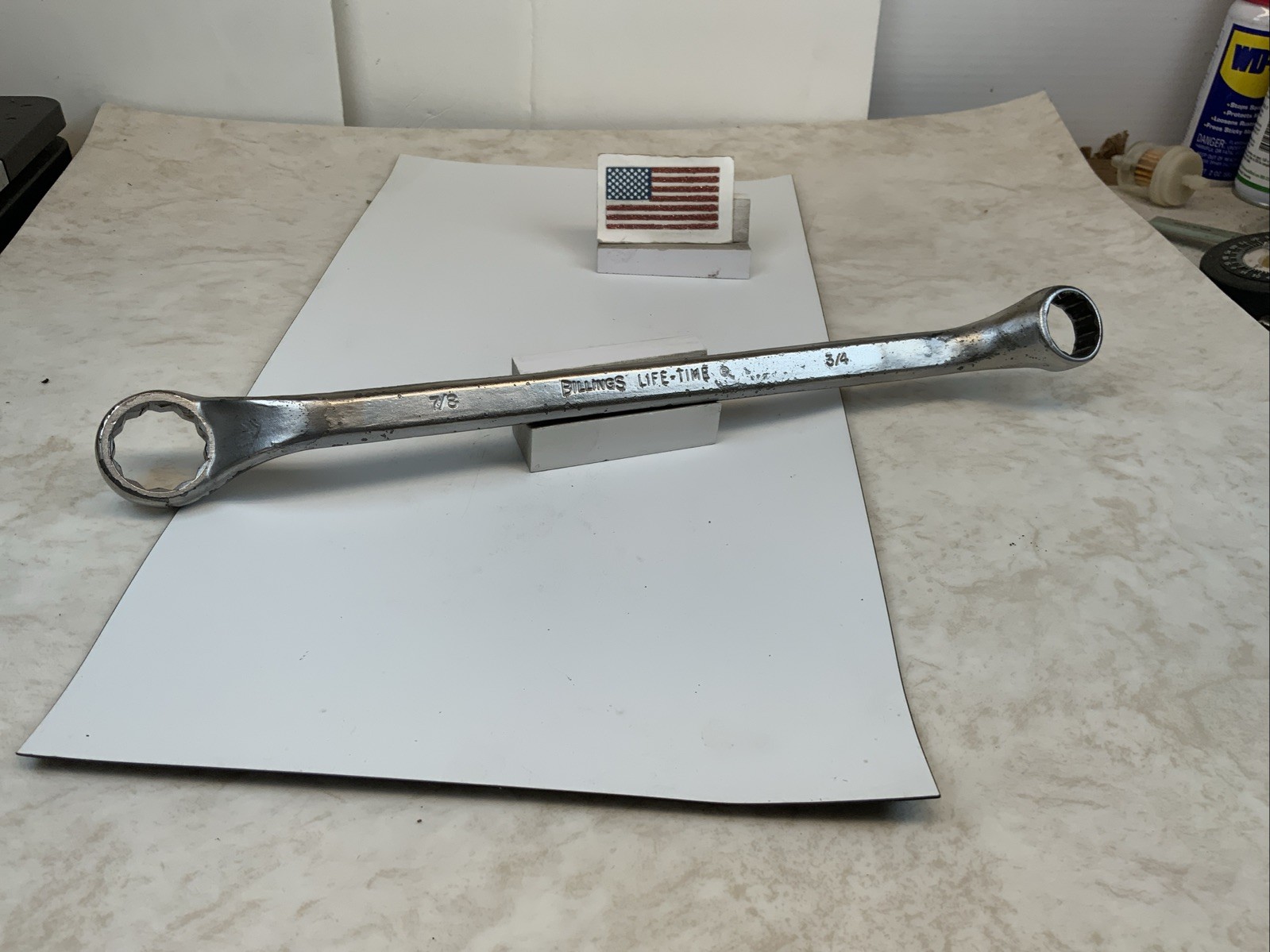 Billings Life-Time L-8731-A, 7/8in. X 3/4in. 12pt Offset Box End Wrench, USA