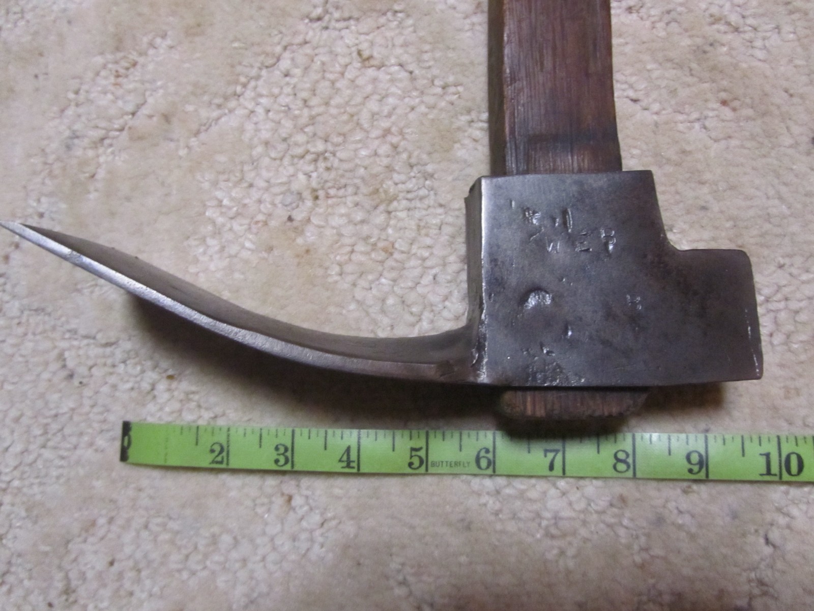 Vintage EverKeen Adze,grub hoe w/original Handle stamped WB WEB B 28 L w/handle