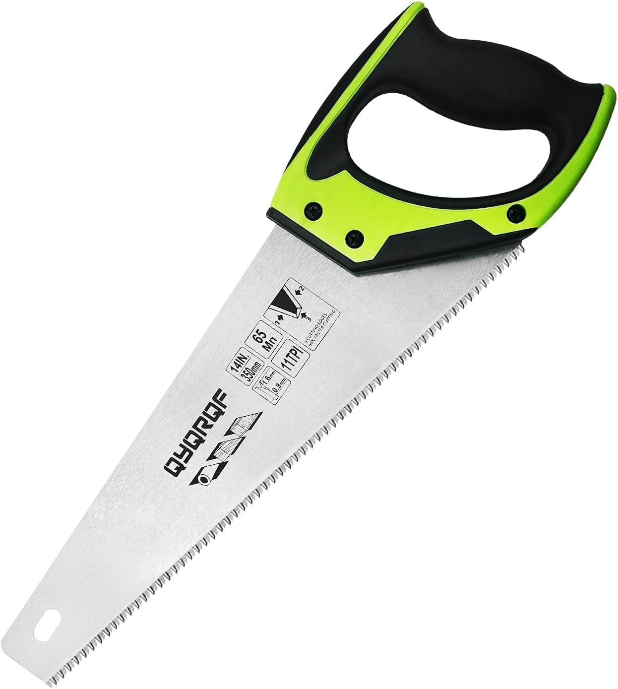 14-Inch Pro Hand Saw with 11 TPI Ergonomic Grip for Precise Wood & Plastic Cu…