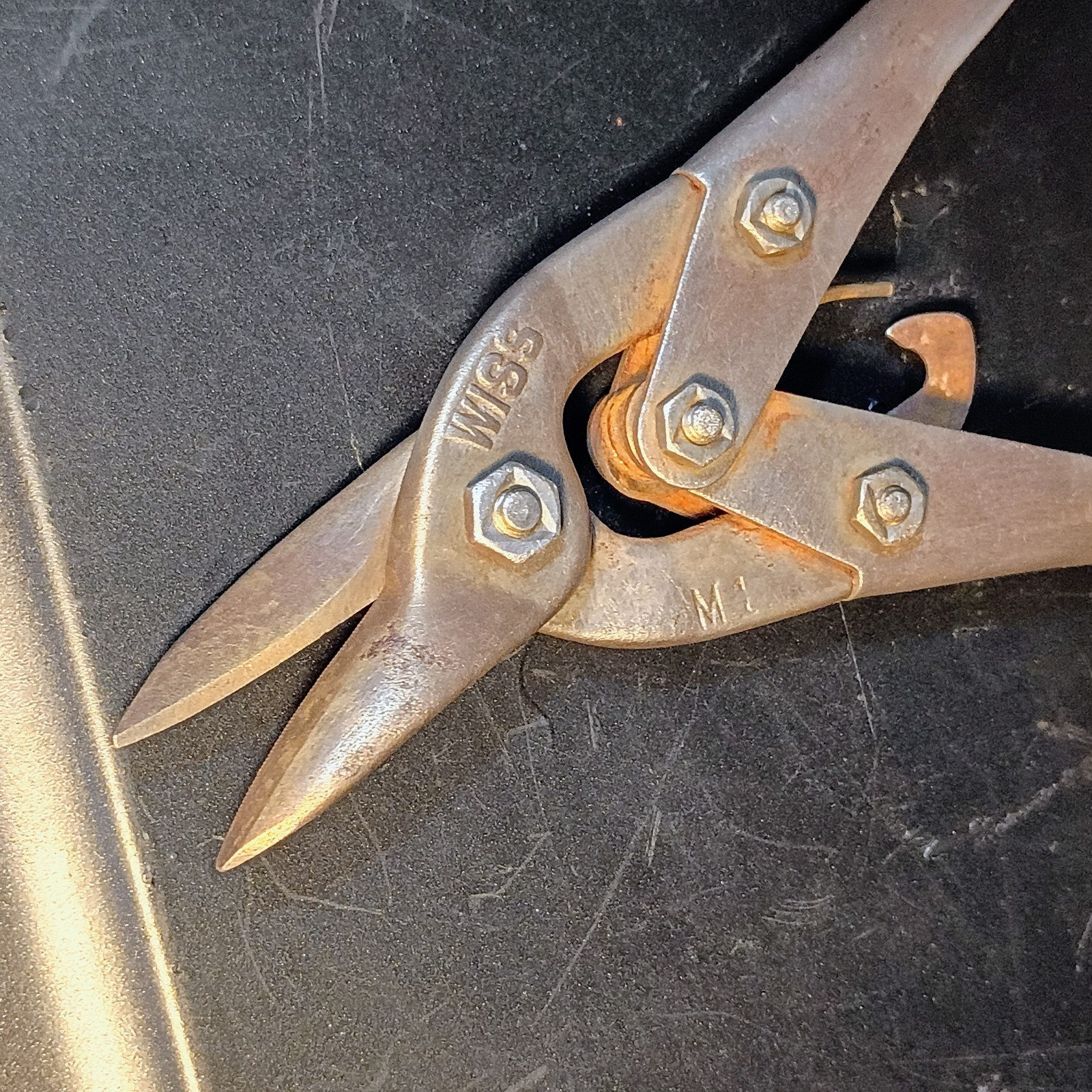 Vintage Pre 1955 Wiss M1 Tin Snips Newark NJ USA Cleaned & Oiled
