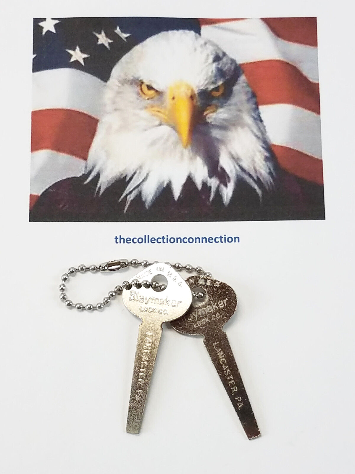 2 Vtg SLAYMAKER Lock Company Promotional Pocket Keychain Flat Blade Screwdriver