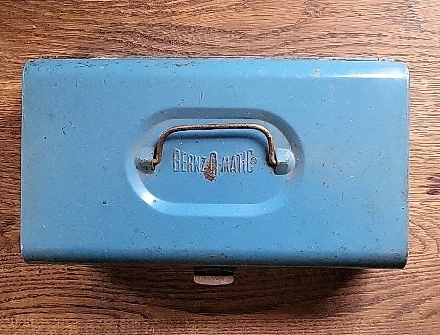 Vintage Blue Bernzomatic Metal Carry Case Tool Storage Tackle Box / Accessories