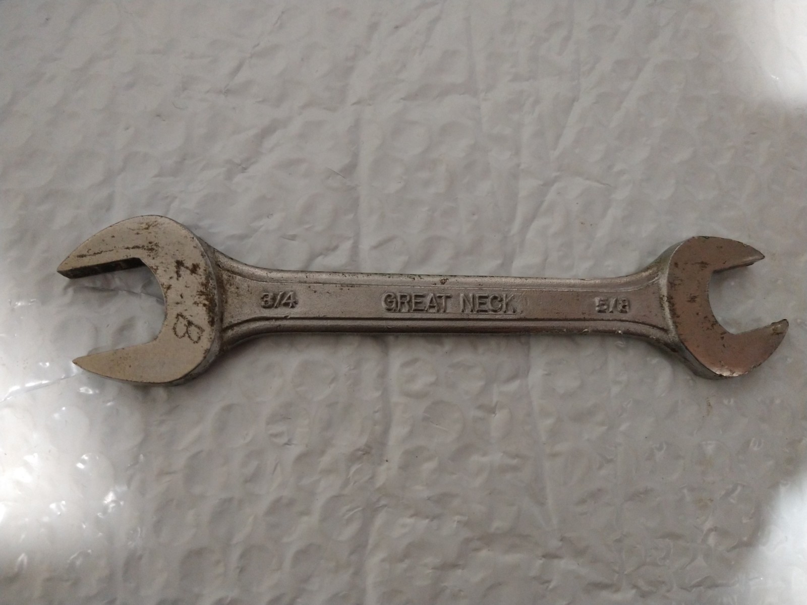 GREAT NECK 5-2, 5/8″ x 3/4″ DBL. OPEN – END WRENCH, 6.5″ LONG *JAPAN MADE*