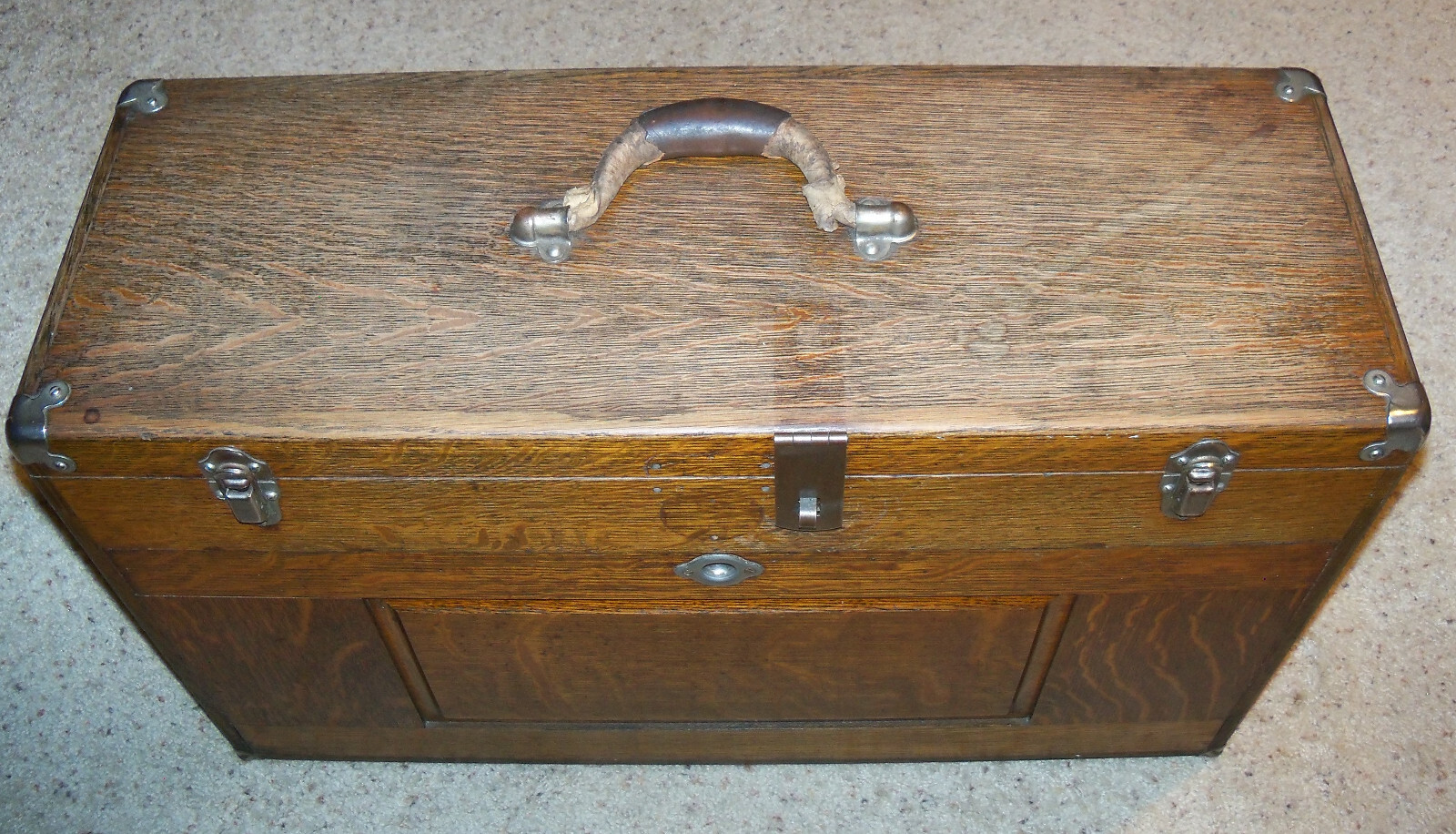 Vintage 11 Drawer Wood Gerstner Machinist Tool Chest Box, Model 052, 52, Oak 26″