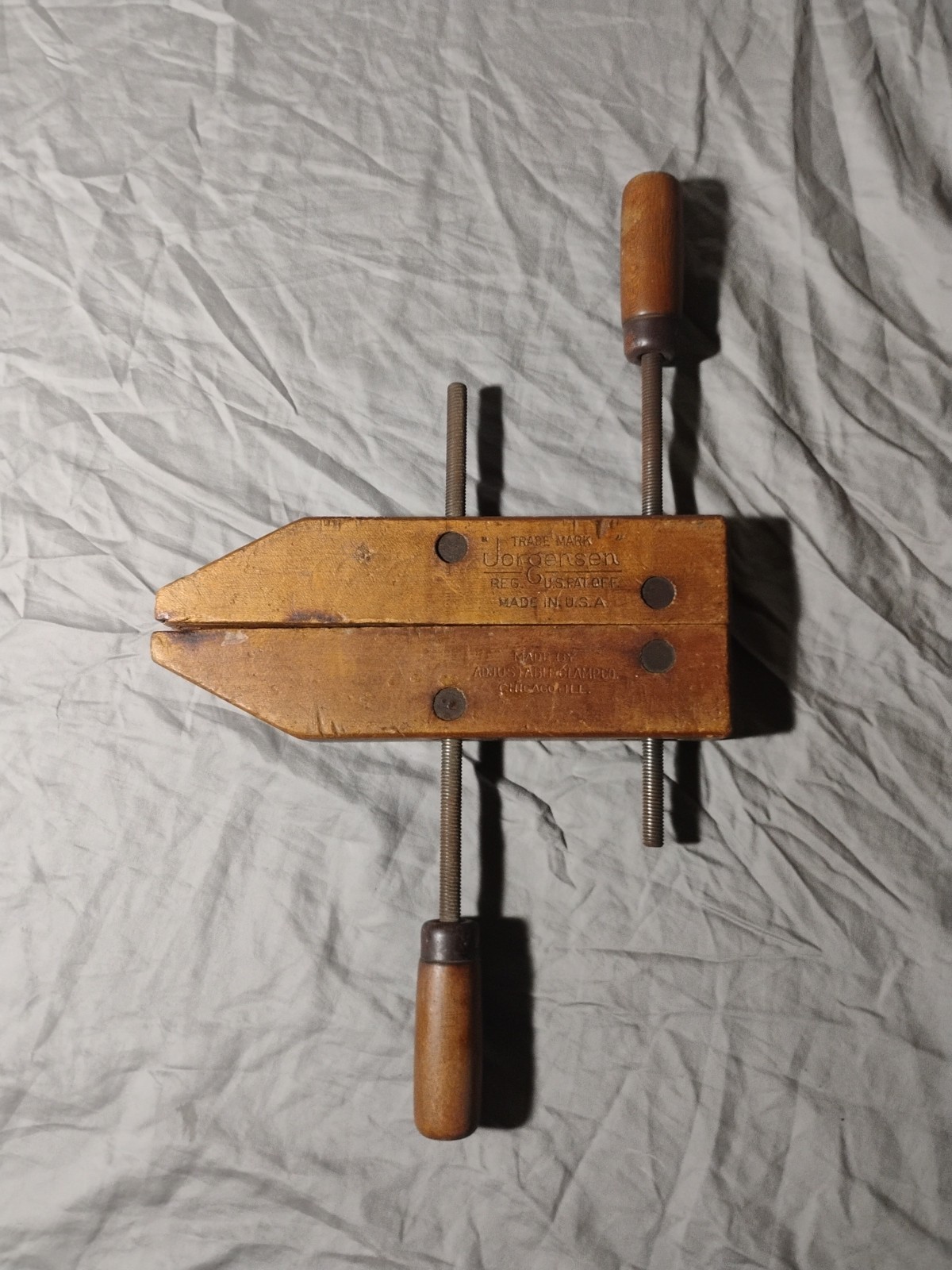 Vintage Jorgensen Clamp Company 10″ Adjustable Screw Wood Clamp Made In USA