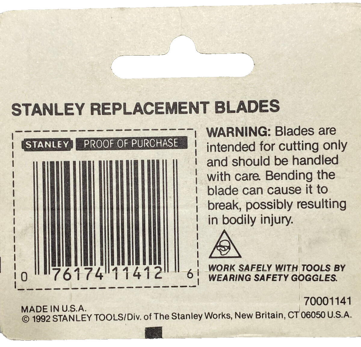 LOT OF 9 VINTAGE STANLEY 11-412 REPLACEMENT BLADES HOBBY KNIFE 10-401