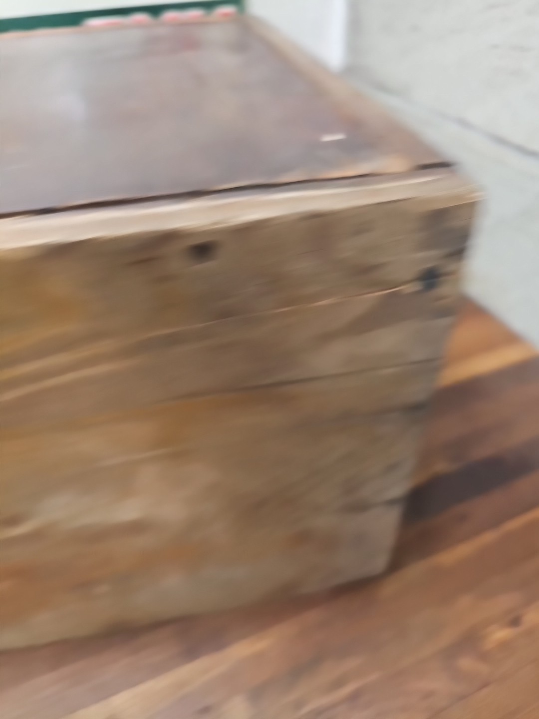 J17- Neat antique user made wood machinist tool box apprx 20 x 14 x 9″