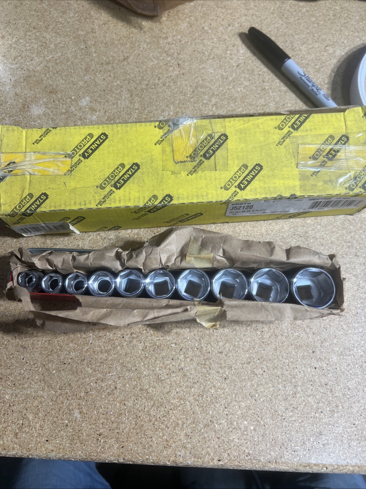 PROTO J52120 Set SKT 3/8 DR 10 PC 6PT