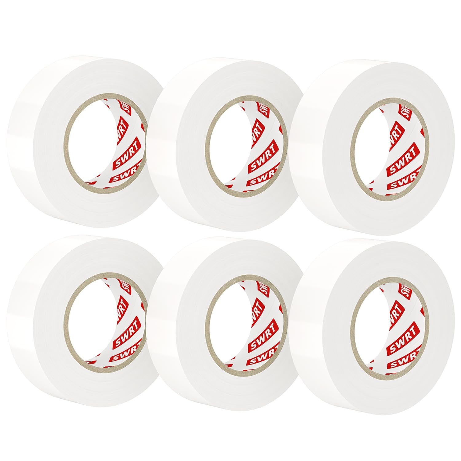 SWRT 0.7 in x 66 FT White Electrical Tape, Strong Adhesive, 6-Pack | Premium …