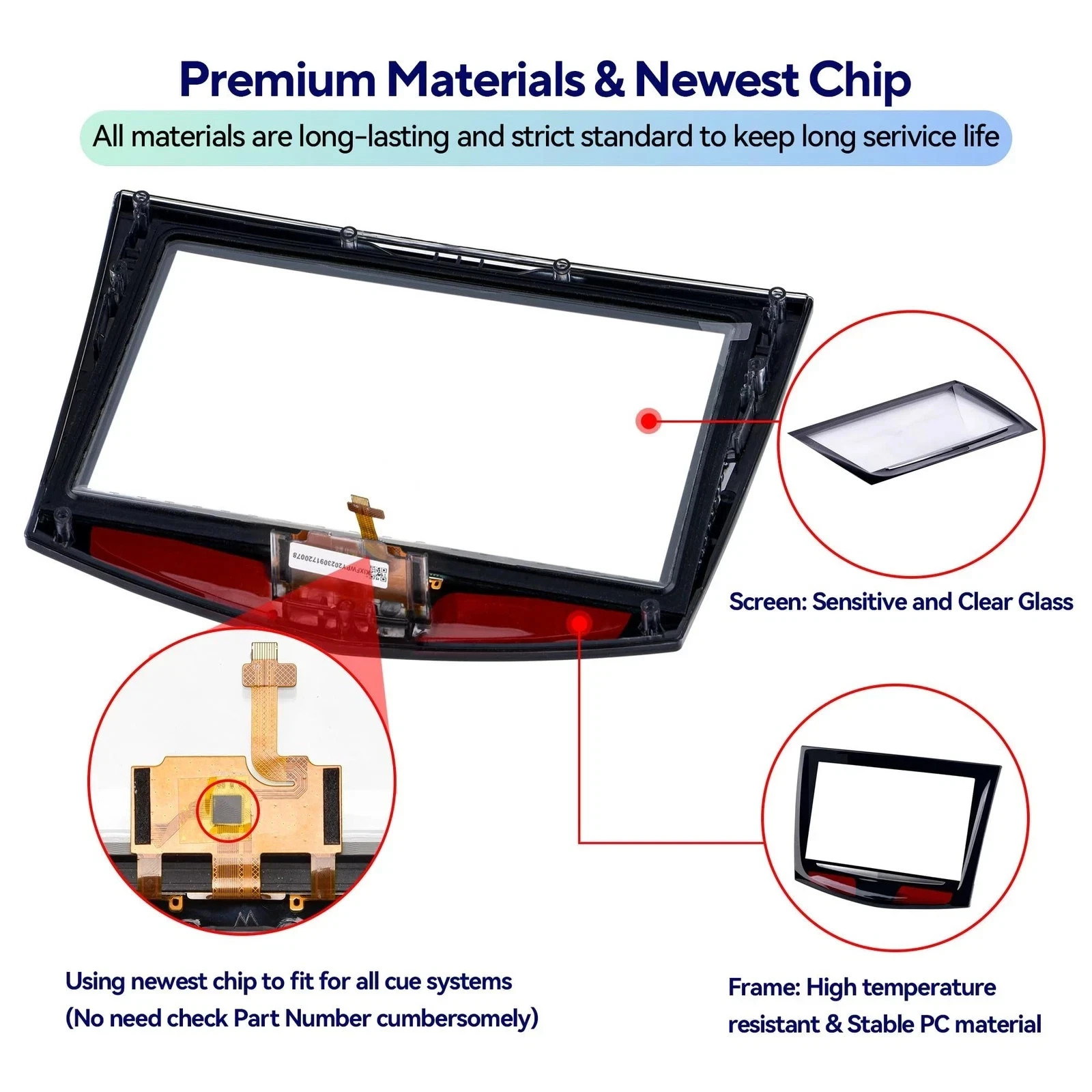 Newly Upgraded CUE Touch Screen for 2013-2020 Cadillac XTS CTS SRX ATS ESCALA…