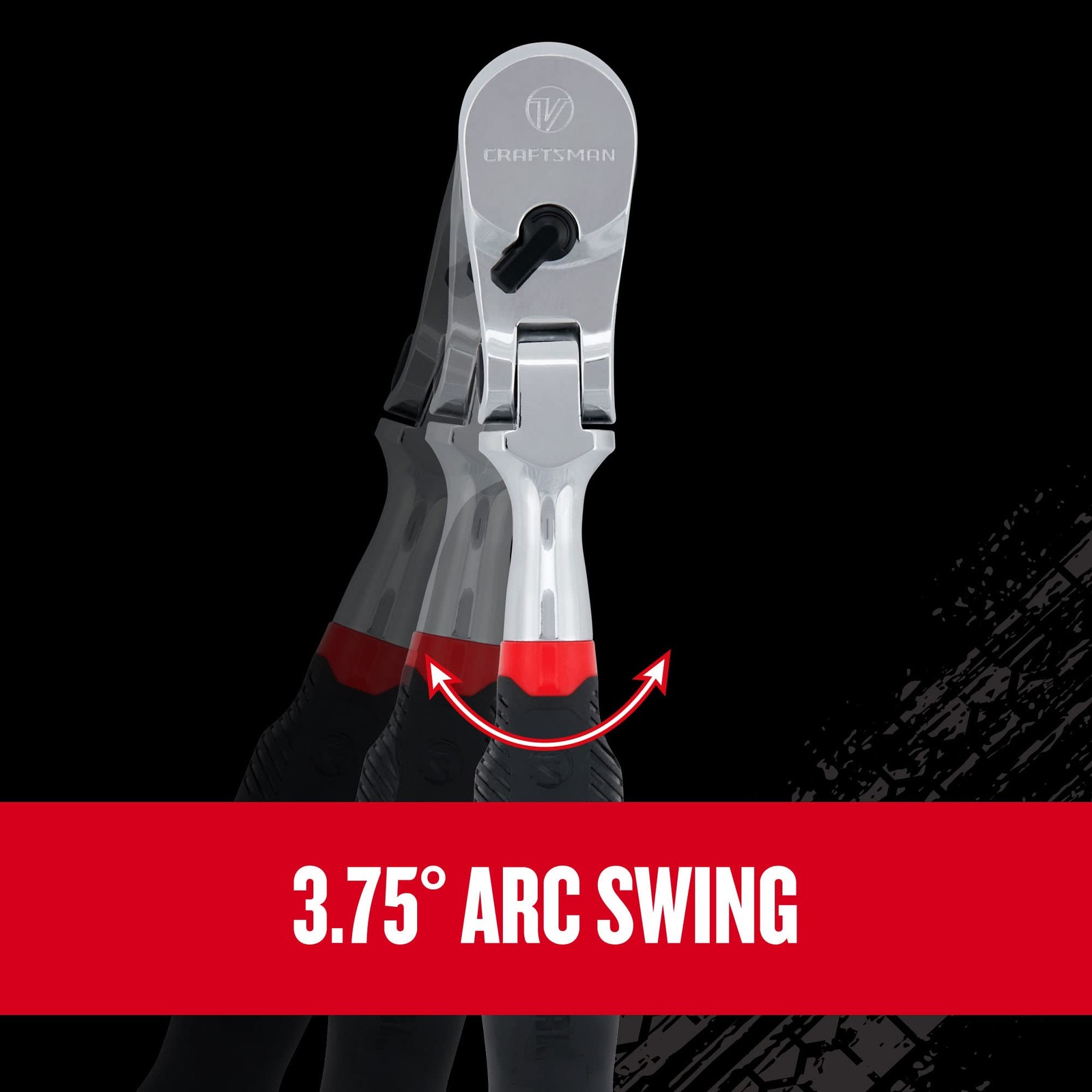 CRAFTSMAN V-SERIES Ratchet, 3/8″ Drive, 96-Tooth, Comfort Grip CMMT86325V