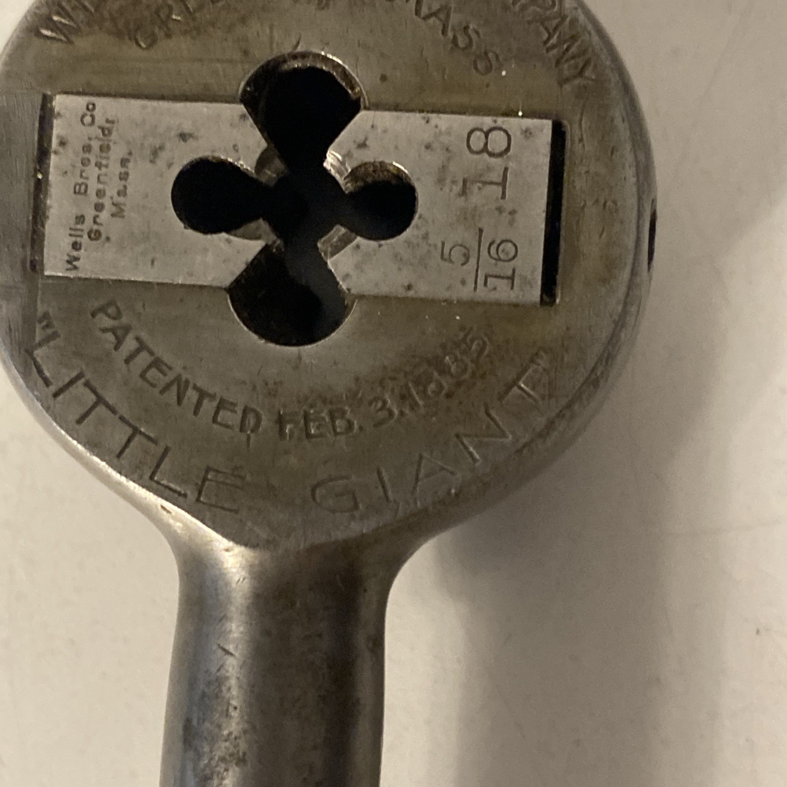 Large Vintage Wells Brothers Company Little Giant Die Head Holder with Handles