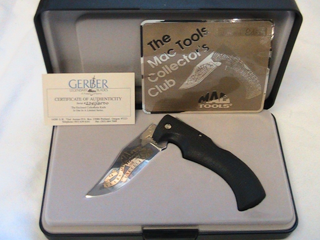 1 NEW MAC TOOLS 54TH ANNIVERSARY LIMITED EDITION GERBER LOCKBACK KNIFE