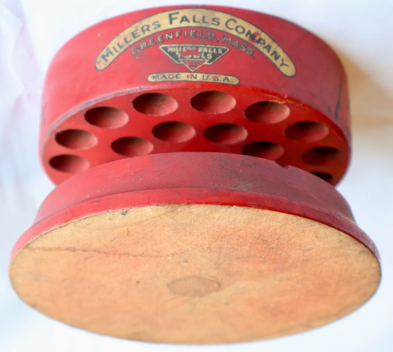 Millers Falls Co. Wood Counter Top Drill Bit Holder / Port Norris NJ / MT Tools