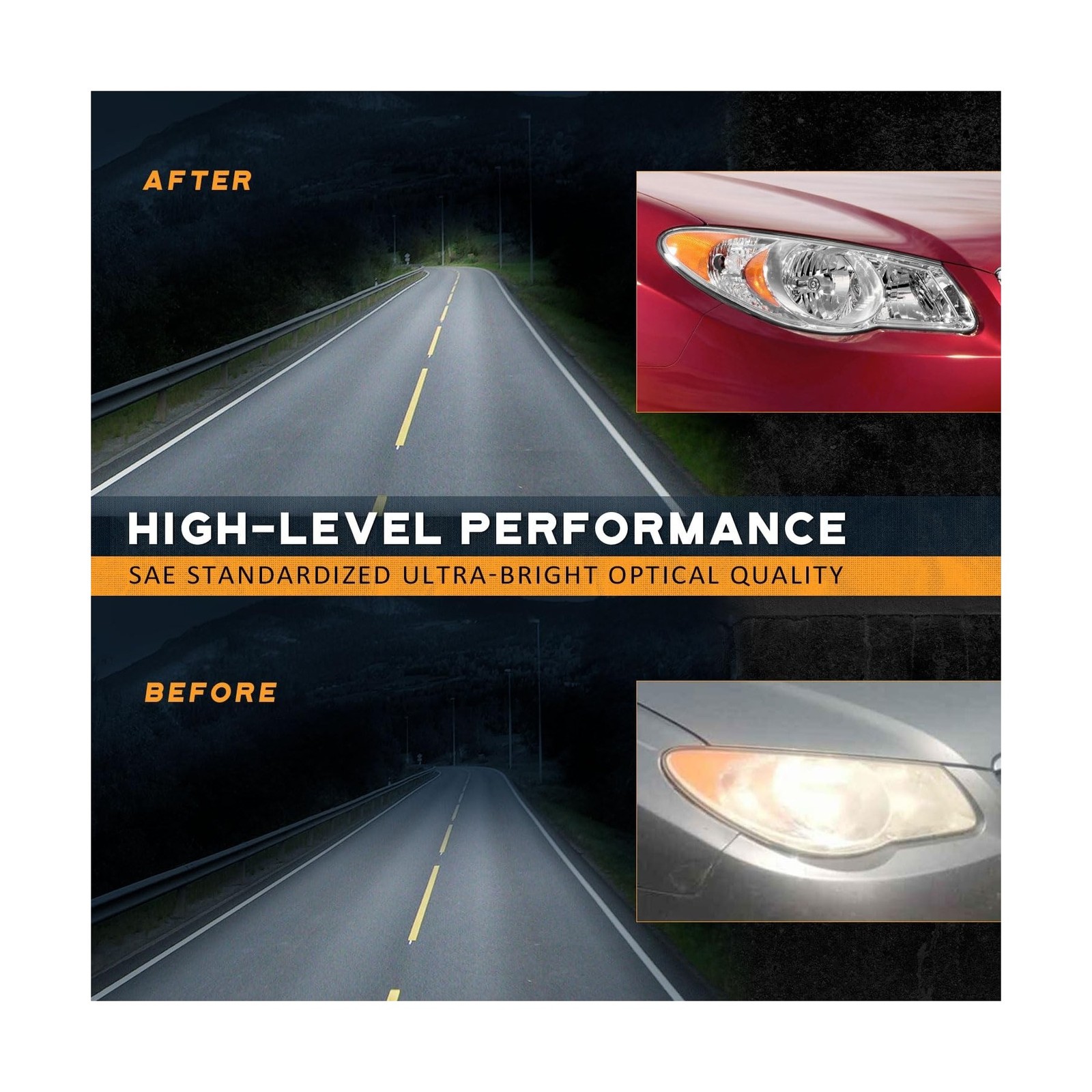 WEELMOTO Headlights for 2007-2009 Hyundai Elantra (NOT FIT HATCHBACK) Headlig…