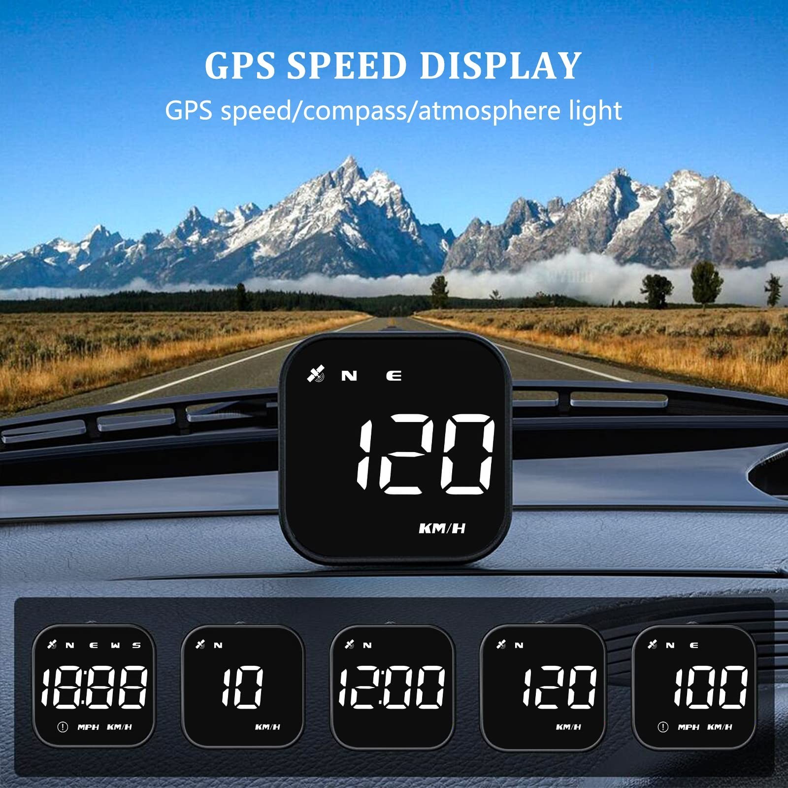 wiiyii G4S Digital GPS Speedometer, New HUD Car Head Up Display with Digital …