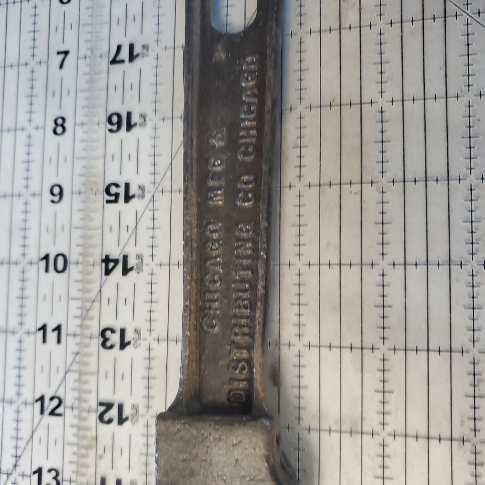 Antique Vintage Chicago Mfg. No. 10 Ratcheting Wrench – Patd March 10, 1914