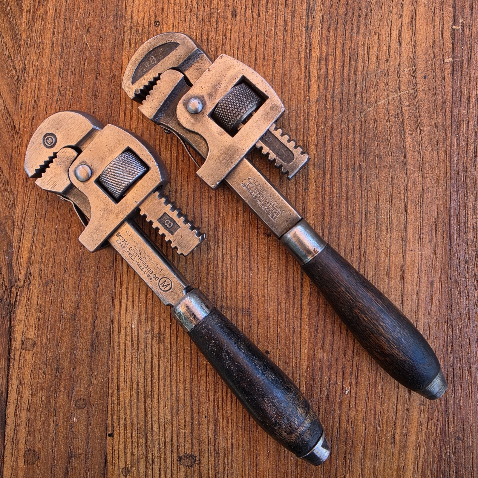 Antique Mini Pipe Wrench Lot Danielson Stillsons Great Condition